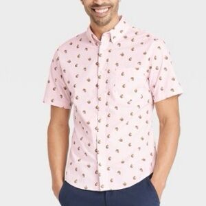 Men's Slim Fit Stretch Poplin Short Sleeve Button-Down Shirt - Goodfellow & Co™